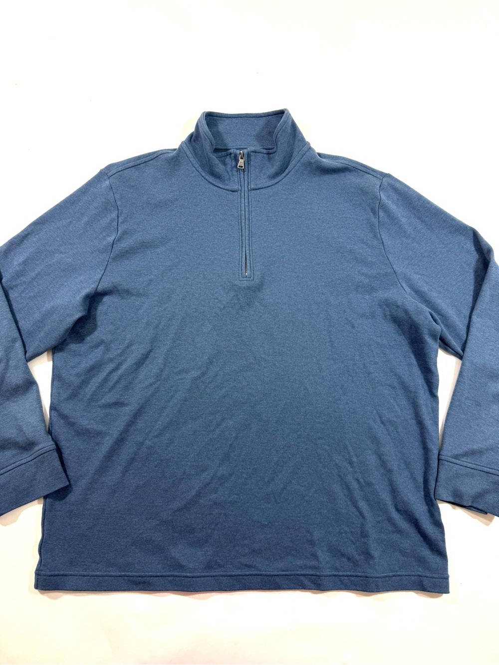 Fair Harbor Larchmont Seawool Quarter Zip Pullover Shirt Blue